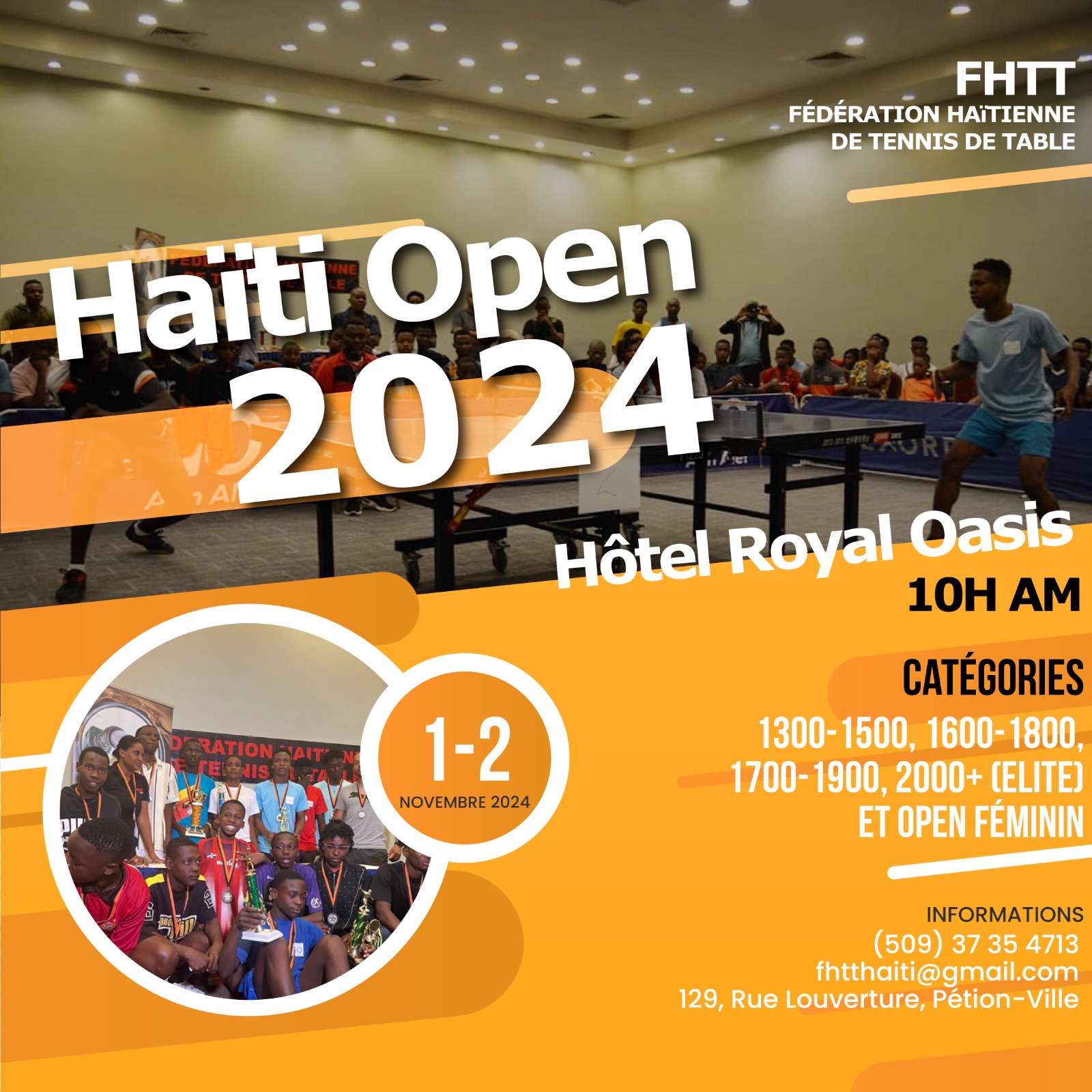 Haiti Open 2024 avec 48 pongistes !